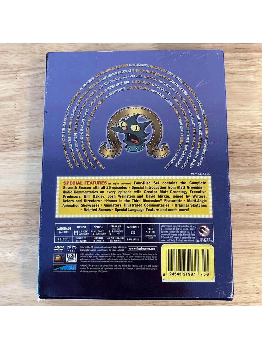 The Simpsons - Season 7 DVD, 2005, 4-Disc Set - Picture 2 of 4